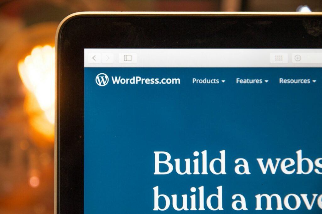 Custom WordPress website design for startups, showcased on a monitor.